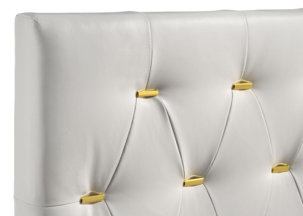 Kendall Panel Bed White - Bargain Furniture (Detroit, MI)