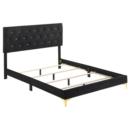 Kendall Panel Bed Black - Bargain Furniture (Detroit, MI)