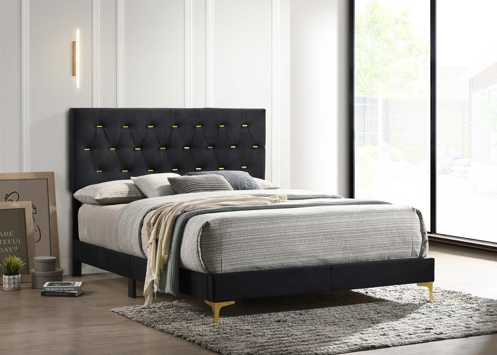 Kendall Panel Bed Black - Bargain Furniture (Detroit, MI)