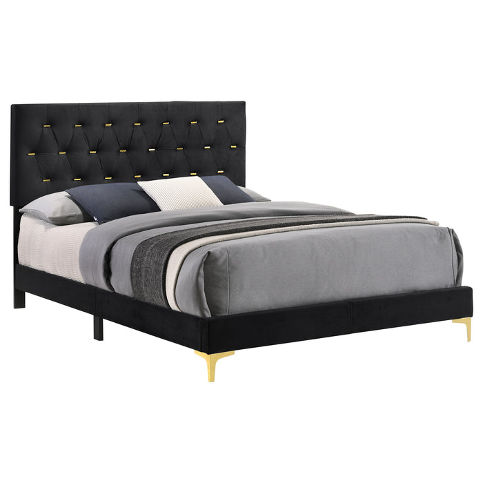 Kendall Panel Bed Black - Bargain Furniture (Detroit, MI)