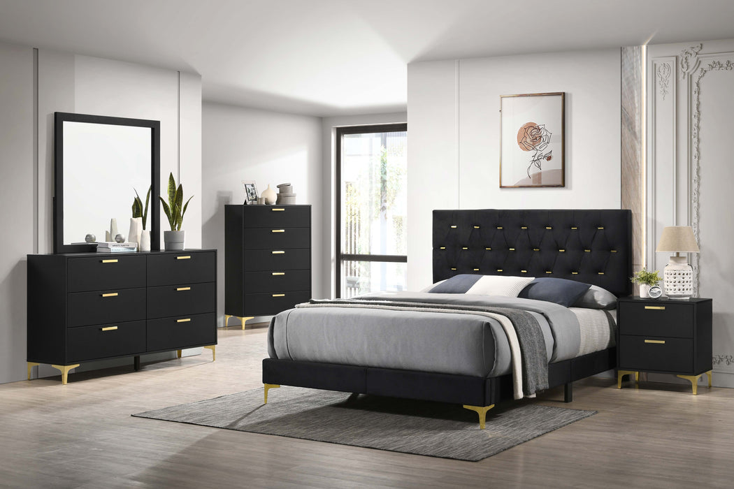 Kendall Panel Bed Black - Bargain Furniture (Detroit, MI)