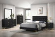 Kendall Panel Bed Black - Bargain Furniture (Detroit, MI)