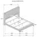 Lucia Eastern King & Queen Bed Beige & Grey - Bargain Furniture (Detroit, MI)