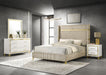 Lucia 4 & 5 Piece Bedroom Set King & Queen Beige & Grey - Bargain Furniture (Detroit, MI)