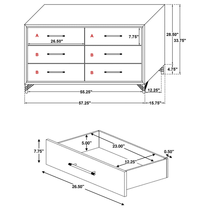 Lucia 5 Pc Bedroom Set