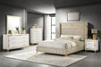 Lucia Eastern King & Queen Bed Beige & Grey - Bargain Furniture (Detroit, MI)