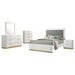 Caraway 4 Pc & Pc E.King, Cal.King, & Queen Bedroom Set Black & White - Bargain Furniture (Detroit, MI)