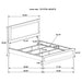 Caraway California King, E.King, & Queen Bed Black & White - Bargain Furniture (Detroit, MI)