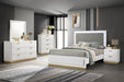 Caraway 4 Pc & Pc E.King, Cal.King, & Queen Bedroom Set Black & White - Bargain Furniture (Detroit, MI)