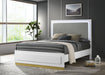 Caraway California King, E.King, & Queen Bed Black & White - Bargain Furniture (Detroit, MI)