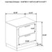 Caraway 4 Pc & Pc E.King, Cal.King, & Queen Bedroom Set Black & White - Bargain Furniture (Detroit, MI)