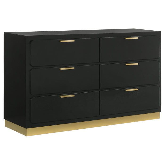 Caraway 4 Pc & Pc E.King, Cal.King, & Queen Bedroom Set Black & White - Bargain Furniture (Detroit, MI)