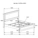 Caraway California King, E.King, & Queen Bed Black & White - Bargain Furniture (Detroit, MI)