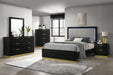 Caraway 4 Pc & Pc E.King, Cal.King, & Queen Bedroom Set Black & White - Bargain Furniture (Detroit, MI)