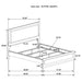 Caraway California King, E.King, & Queen Bed Black & White - Bargain Furniture (Detroit, MI)