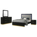 Caraway 4 Pc & Pc E.King, Cal.King, & Queen Bedroom Set Black & White - Bargain Furniture (Detroit, MI)