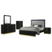 Caraway 4 Pc & Pc E.King, Cal.King, & Queen Bedroom Set Black & White - Bargain Furniture (Detroit, MI)