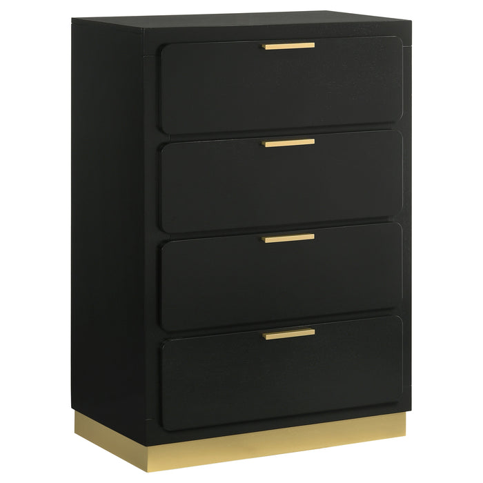 Caraway 4 Pc & Pc E.King, Cal.King, & Queen Bedroom Set Black & White - Bargain Furniture (Detroit, MI)