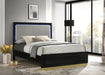 Caraway California King, E.King, & Queen Bed Black & White - Bargain Furniture (Detroit, MI)