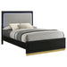 Caraway California King, E.King, & Queen Bed Black & White - Bargain Furniture (Detroit, MI)