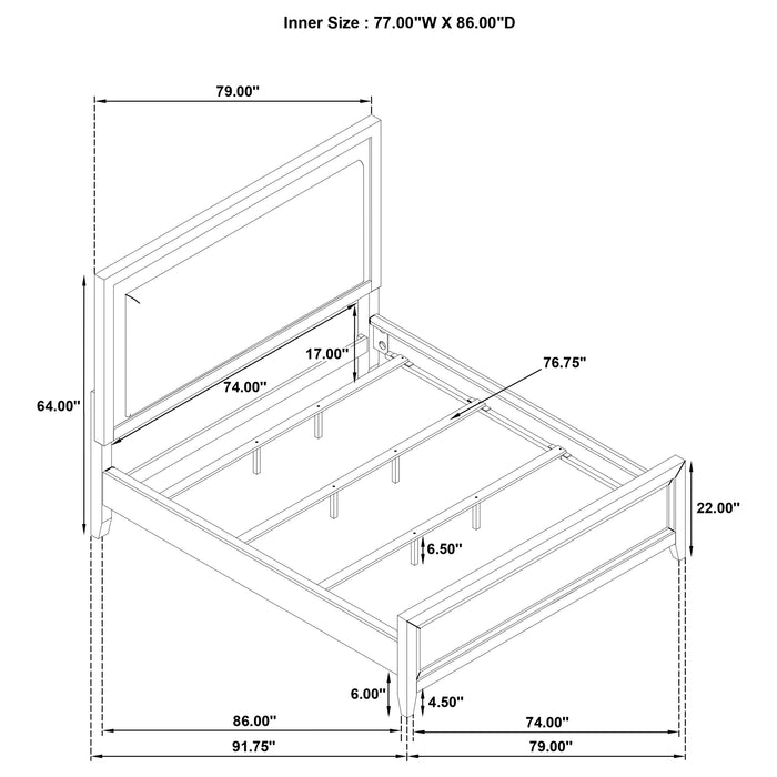 Marielle California King, E.King, & Queen Bed - Bargain Furniture (Detroit, MI)