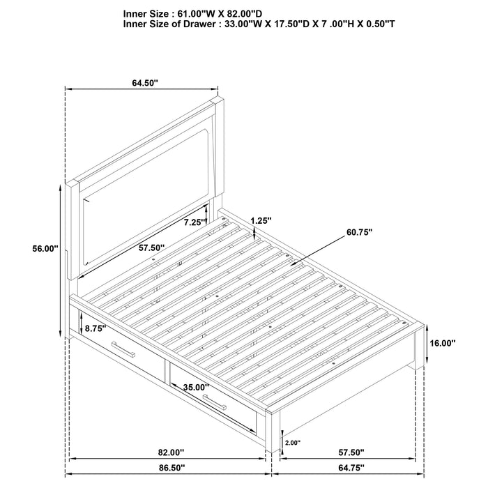 Kenora California King, E.king, & Queen Bed - Bargain Furniture (Detroit, MI)
