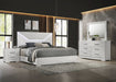 Ives 4 & 5 Piece Bedroom Set E.king & Queen White & Grey - Bargain Furniture (Detroit, MI)