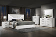 Ives 4 & 5 Piece Bedroom Set E.king & Queen White & Grey - Bargain Furniture (Detroit, MI)