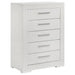 Ives 4 & 5 Piece Bedroom Set E.king & Queen White & Grey - Bargain Furniture (Detroit, MI)