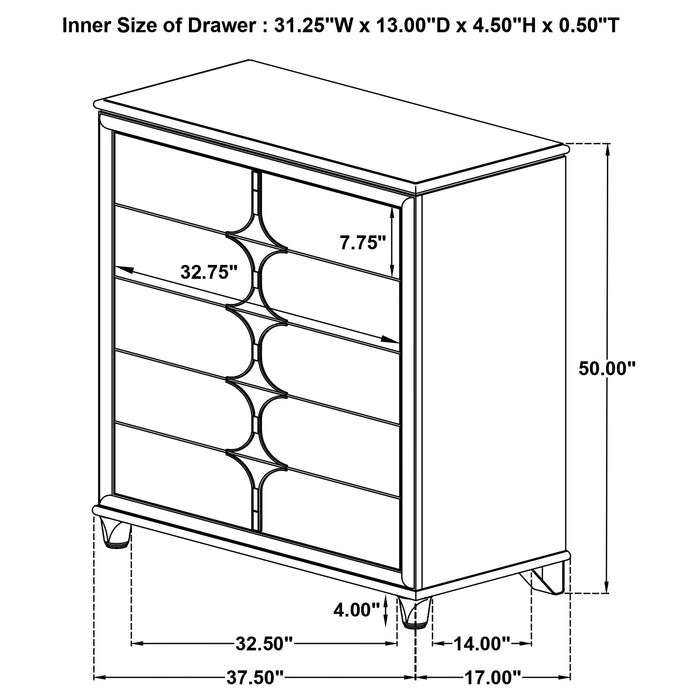 Olivia 4 & 5 Piece Bedroom Set E.King, Queen, & Cal.King - Bargain Furniture (Detroit, MI)