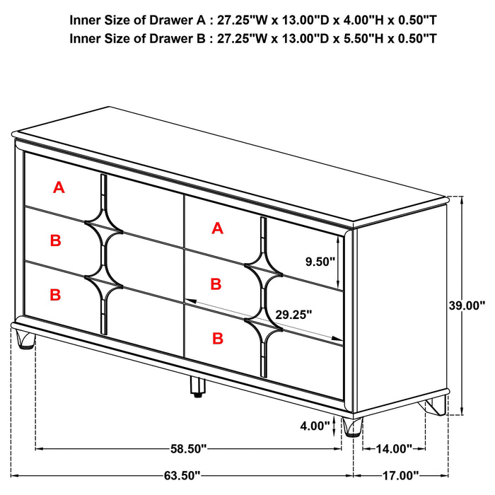Olivia 4 & 5 Piece Bedroom Set E.King, Queen, & Cal.King - Bargain Furniture (Detroit, MI)