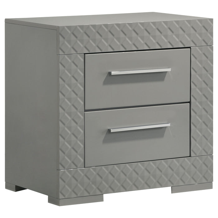 Ives 4 & 5 Piece Bedroom Set E.king & Queen White & Grey - Bargain Furniture (Detroit, MI)