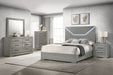 Ives 4 & 5 Piece Bedroom Set E.king & Queen White & Grey - Bargain Furniture (Detroit, MI)