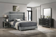 Lucia 4 & 5 Piece Bedroom Set King & Queen Beige & Grey - Bargain Furniture (Detroit, MI)