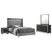 Lucia 4 & 5 Piece Bedroom Set King & Queen Beige & Grey - Bargain Furniture (Detroit, MI)