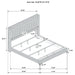 Lucia Eastern King & Queen Bed Beige & Grey - Bargain Furniture (Detroit, MI)