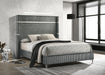 Lucia Eastern King & Queen Bed Beige & Grey - Bargain Furniture (Detroit, MI)