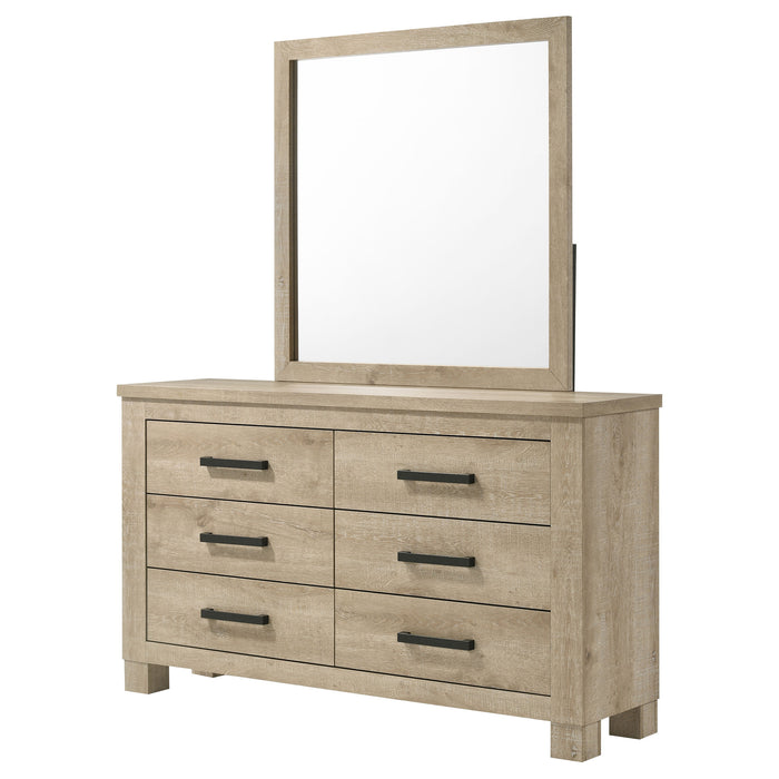 Oakglen Dresser With Mirrors - Bargain Furniture (Detroit, MI)