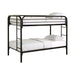 Morgan Twin Over Twin Bunk Bed Black & White - Bargain Furniture (Detroit, MI)