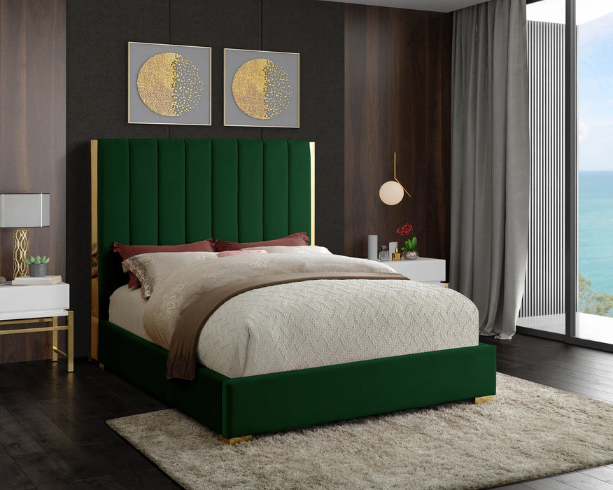 Becca Green Velvet Full Bed