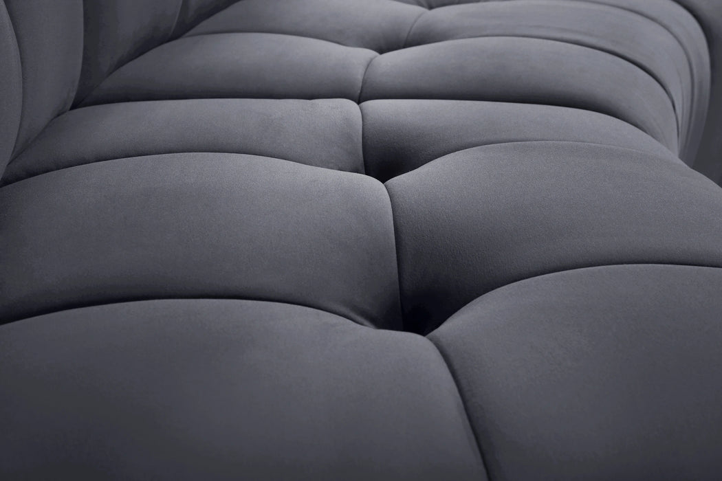 Limitless Grey Velvet 11pc. Modular Sectional