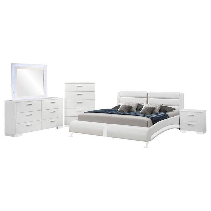 Jeremaine 5 Pc Bedroom Sets White - Bargain Furniture (Detroit, MI)