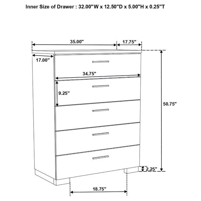 Jeremaine 5 Pc Bedroom Sets White - Bargain Furniture (Detroit, MI)