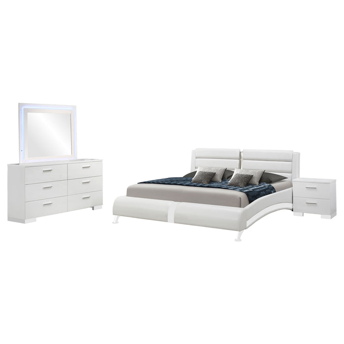 Jeremaine 5 Pc Bedroom Sets White - Bargain Furniture (Detroit, MI)