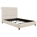 Devon Tufted Upholstered California King, Eastren King, & Queen Bed Beige - Bargain Furniture (Detroit, MI)
