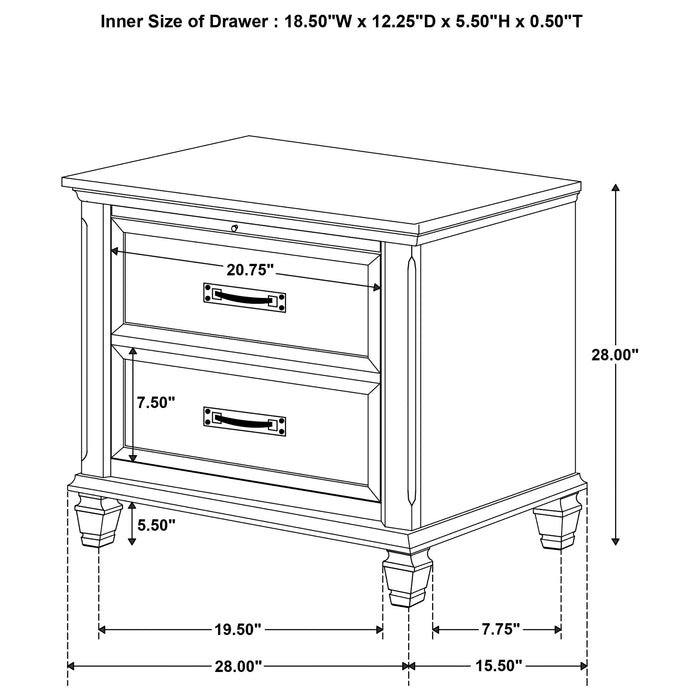 Devon Bedroom Set White - Bargain Furniture (Detroit, MI)