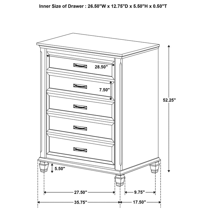 Devon Bedroom Set White - Bargain Furniture (Detroit, MI)