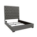 Camille Tall Tufted California King, E.King & Queen Bed Grey - Bargain Furniture (Detroit, MI)