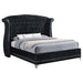 Barzini California King, E.King, & Queen Tufted Upholstered Bed Black - Bargain Furniture (Detroit, MI)