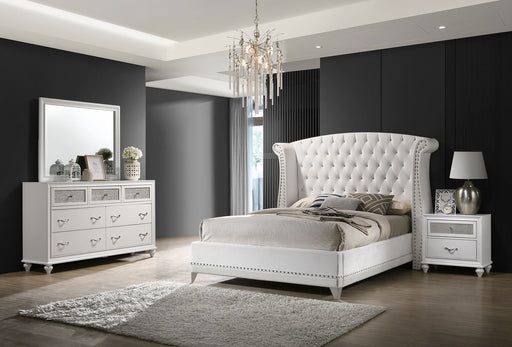 Barzini Bedroom Set White - Bargain Furniture (Detroit, MI)